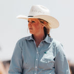 Resistol 20X Latigo Straw Cowboy Hat — angle
