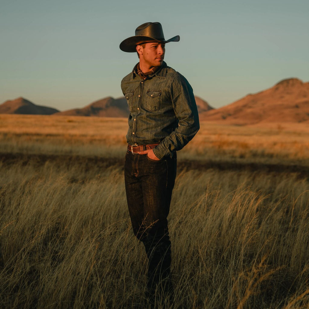 Stetson Coal Mine 10X Straw Cowboy Hat — angle