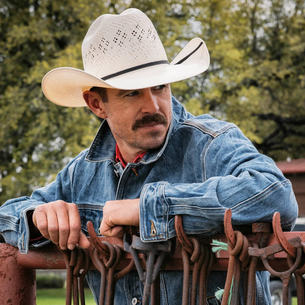 Resistol 20X Latigo Straw Cowboy Hat — side