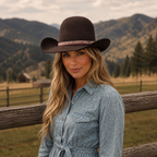 Resistol 4X Roughneck Hooey Felt Cowboy Hat — angle