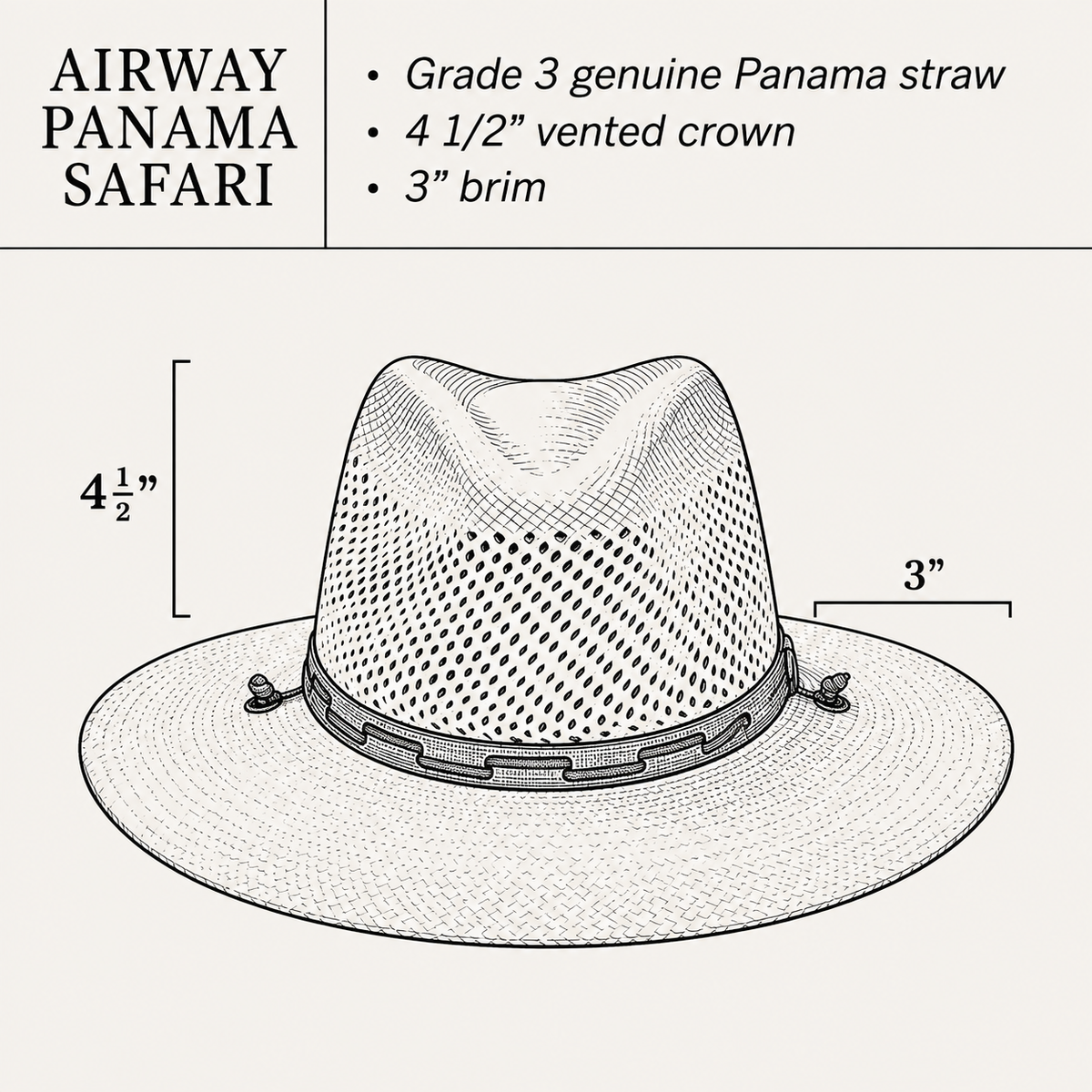 Stetson Airway Panama Safari Hat