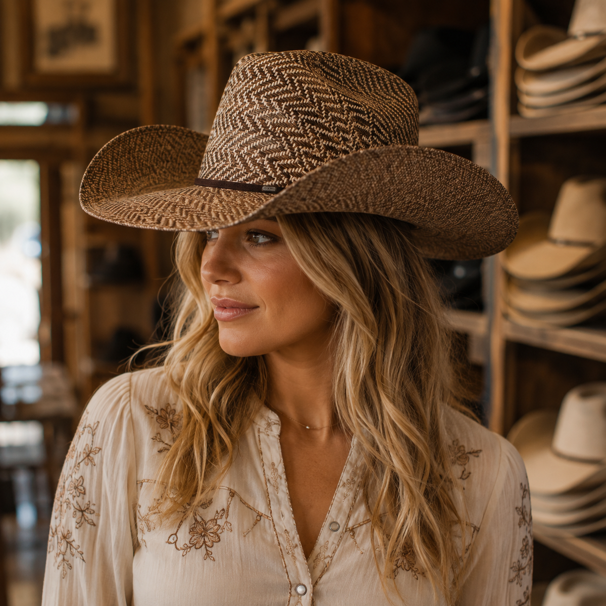 Bullhide Roughstock 50X Straw Cowboy Hat — angle